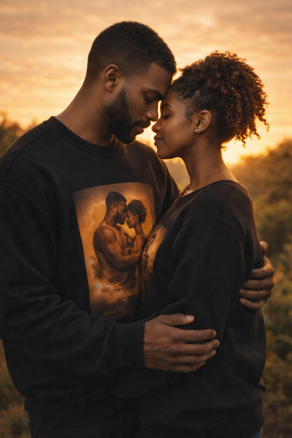 Black Love Sweatshirt Song of Solomon 3 4 Christian Couple Gift Faith Based Wedding Anniversary Sweatshirt Afrocentric Black Couple Art