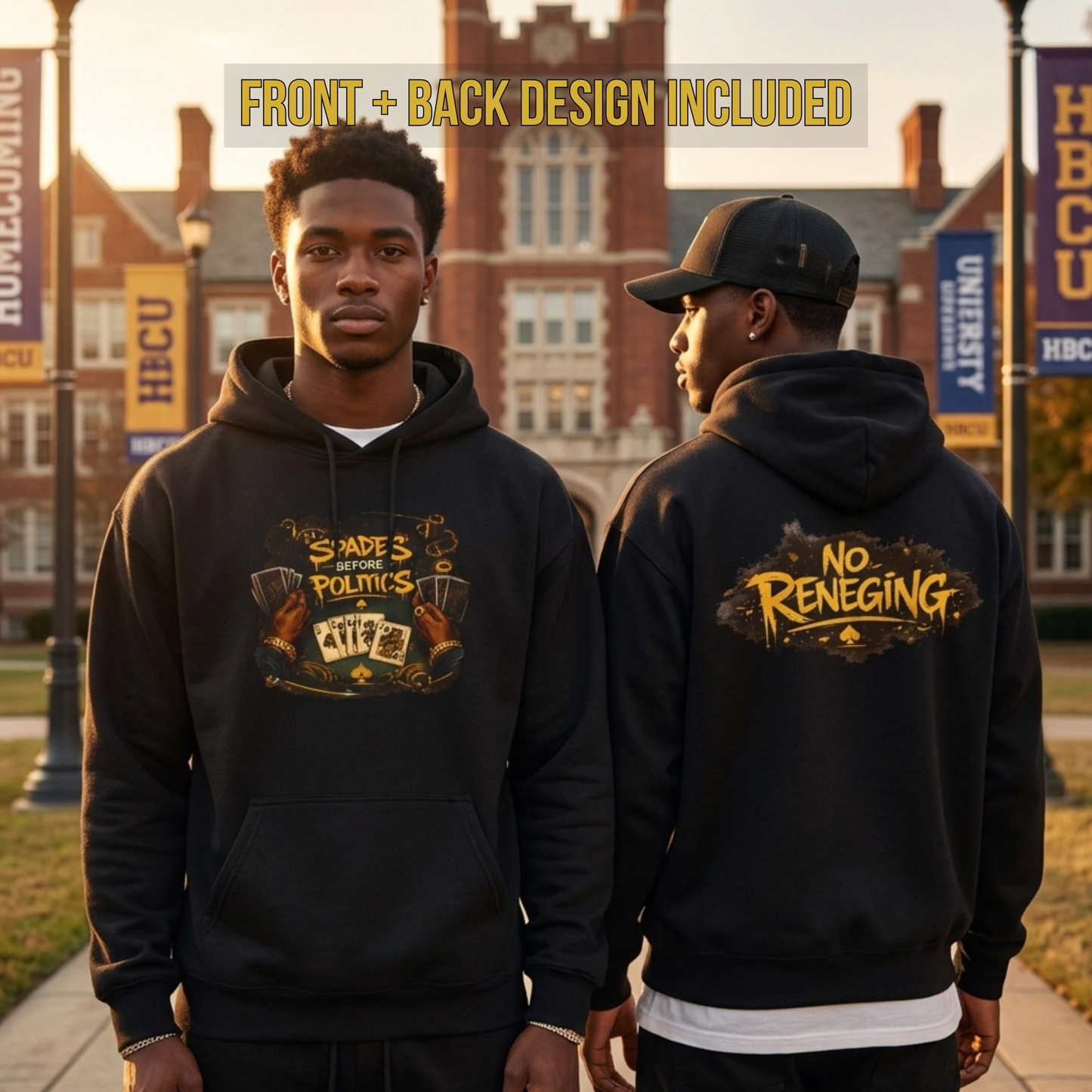 Spades Before Politics Hoodie | Front & Back Design