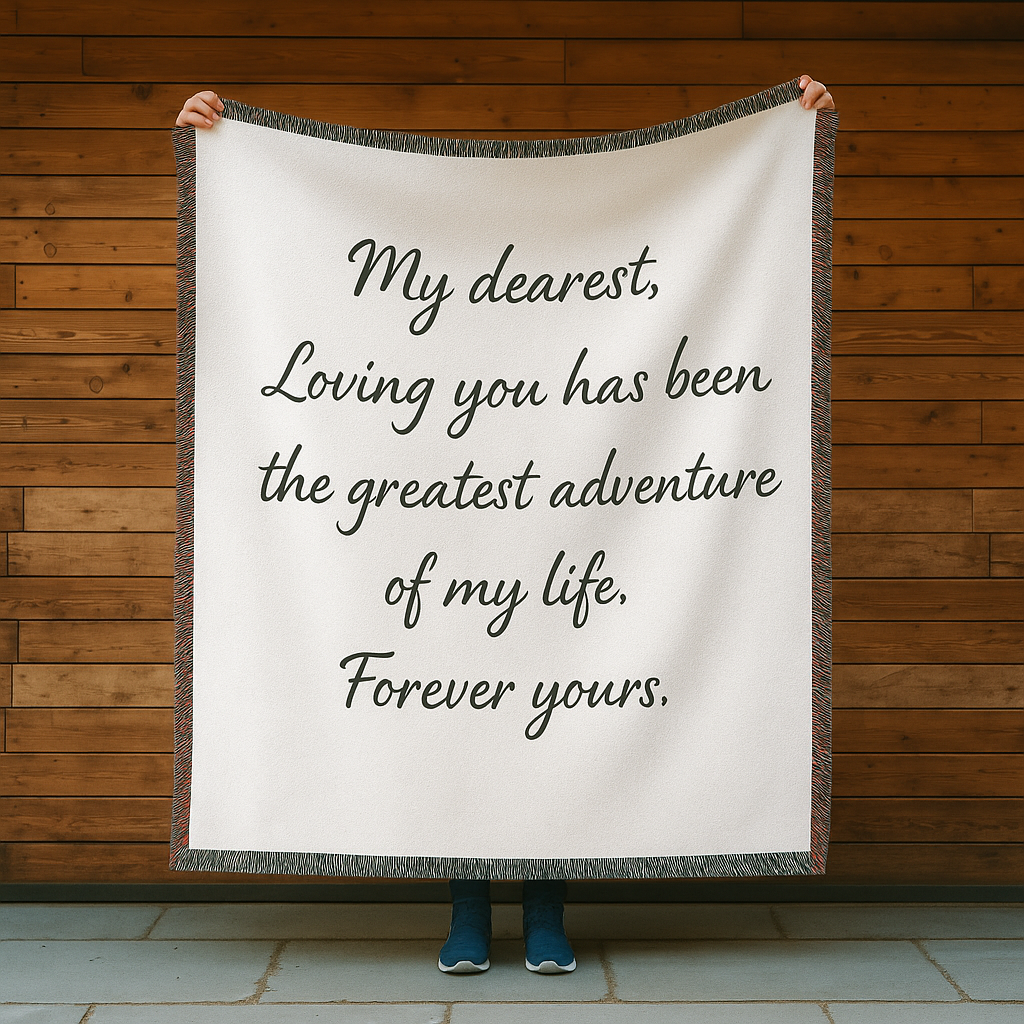 Christmas Handwriting Blanket • Custom Woven Throw • Personalized Letter or Recipe Keepsake • Memorial Gift for Mom or Grandma