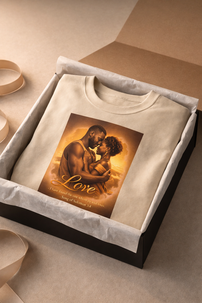 Black Love Sweatshirt Song of Solomon 3 4 Christian Couple Gift Faith Based Wedding Anniversary Sweatshirt Afrocentric Black Couple Art
