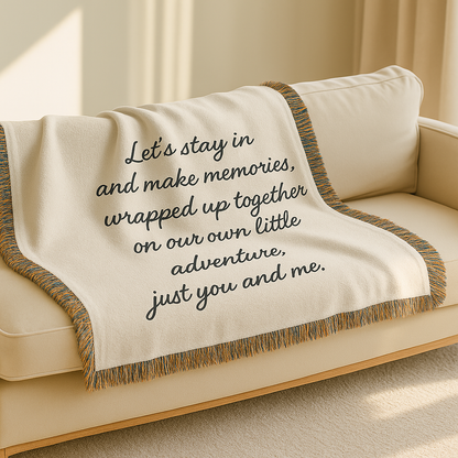 Christmas Handwriting Blanket • Custom Woven Throw • Personalized Letter or Recipe Keepsake • Memorial Gift for Mom or Grandma