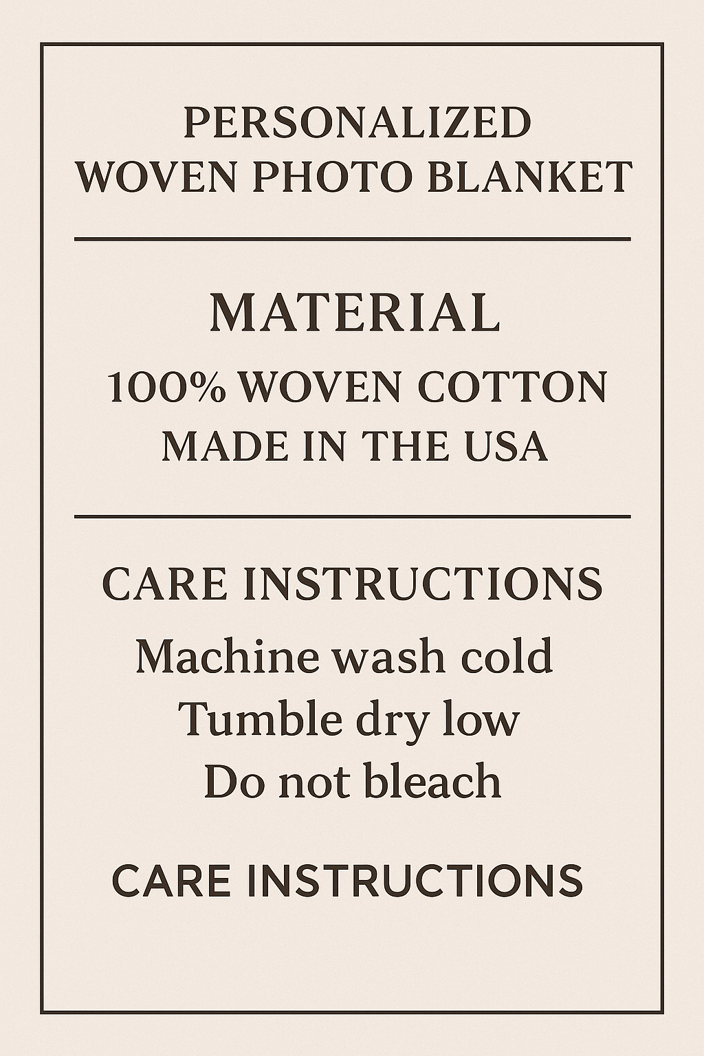 Custom Woven Photo Blanket – Personalized Memory Throw (Couples, Family, Memorial)