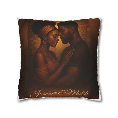 Soulmates Afrocentric Woven Pillow – Black Love Art Decorative Throw Pillow